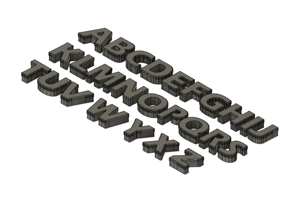 Letters cookie cutters 3D Print Model .c4d .max .obj .3ds .fbx .stl .blend 