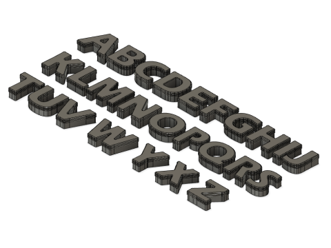 Letters cookie cutters 3Dプリントモデル