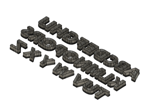 Letters cookie cutters 3D Принт Модель
