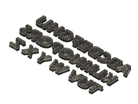 Letters cookie cutters 3D Print Model