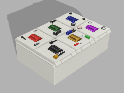 Electromechanical components organizer 3D Baskı Modeli