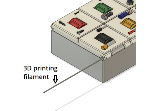 Electromechanical components organizer 3D Baskı Modeli