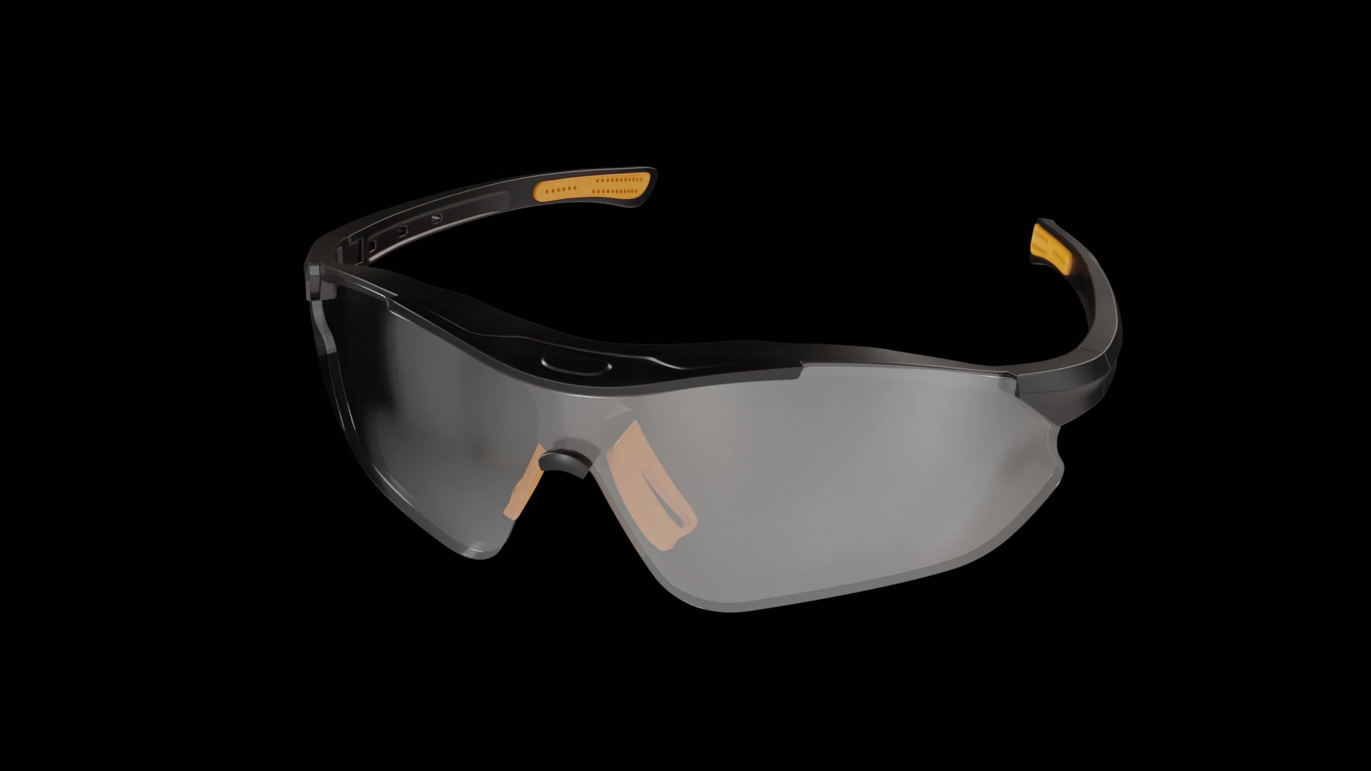 Eyes Protection Spectacles 3D Model .c4d .max .obj .3ds .fbx .stl .blend