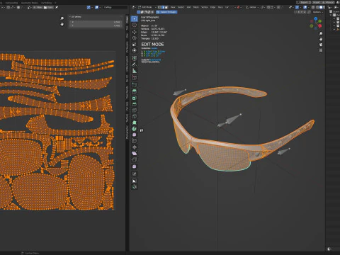 自転車用メガネの提供 3Dモデル