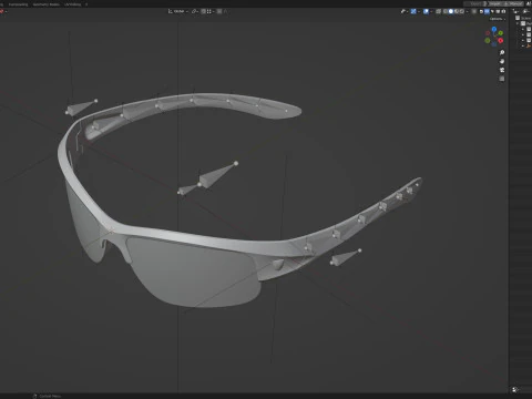 自転車用メガネの提供 3Dモデル