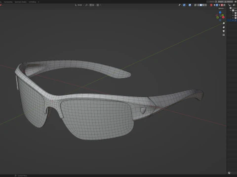 自転車用メガネの提供 3Dモデル