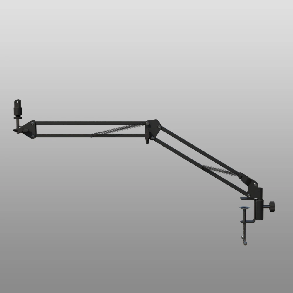 Desktop Microphone Pantograph 3D Model .c4d .max .obj .3ds .fbx .stl .blend 