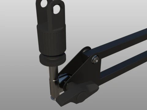 Desktop Microphone Pantograph 3D Model