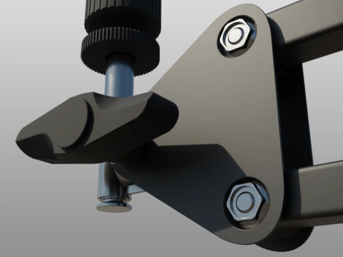 Desktop Microphone Pantograph 3D Model