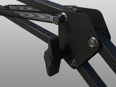 Desktop Microphone Pantograph 3D Model