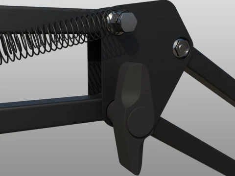 Desktop Microphone Pantograph 3D Model