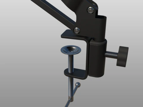 Desktop Microphone Pantograph 3D Model