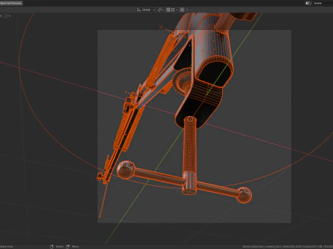 Desktop Microphone Pantograph 3D Model