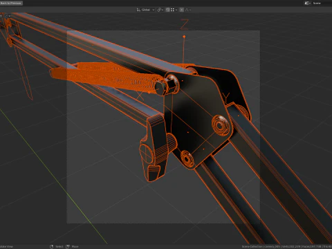Desktop Microphone Pantograph 3D Model