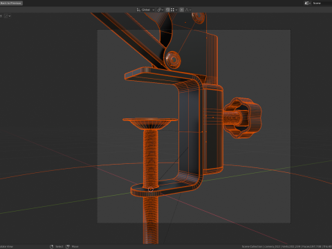 Desktop Microphone Pantograph 3D 모델