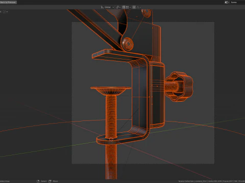 Desktop Microphone Pantograph 3D Model