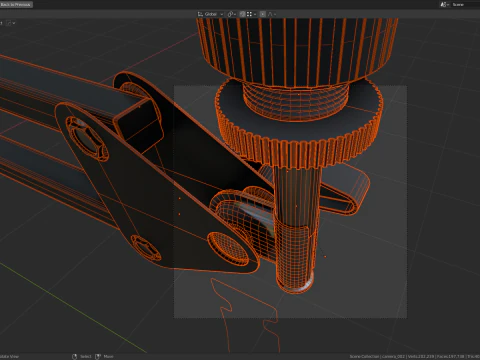 Desktop Microphone Pantograph 3D Model