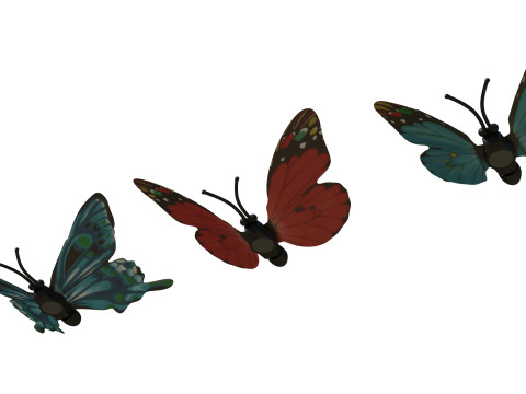 Magnetic butterflies 3Dモデル