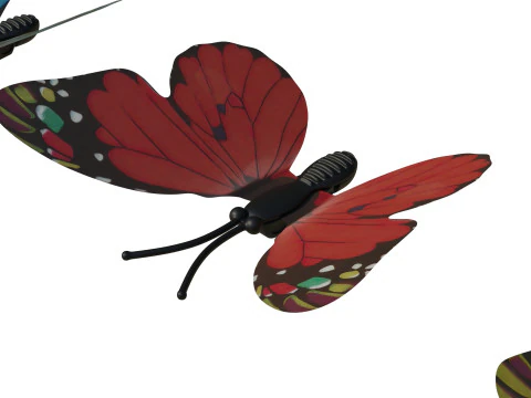 Magnetic butterflies 3D Model