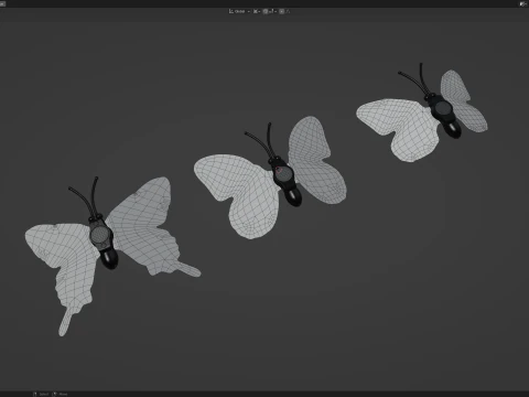 Magnetic butterflies 3D Model