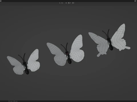Magnetic butterflies 3D Model
