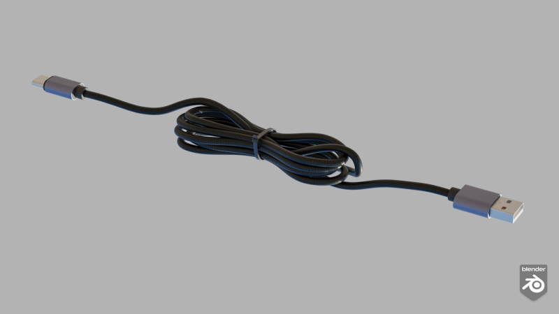 Usb Type A to Type C Modèle 3D .c4d .max .obj .3ds .fbx .stl .blend