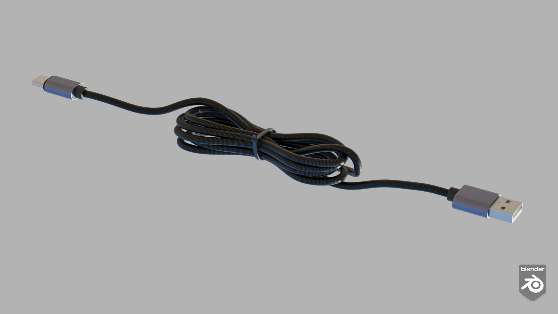 USB tipo A a tipo C Modello 3D .c4d .max .obj .3ds .fbx .stl .blend 