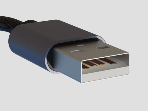 USB tipo A a tipo C Modello 3D