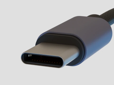 USB tipo A a tipo C Modello 3D