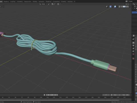 Usb Type A to Type C Modèle 3D