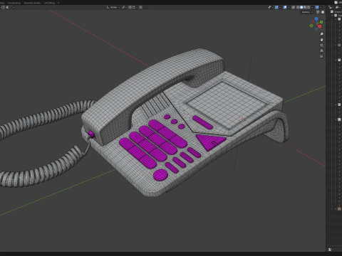 Telephone TEXET TX 244 3D Model