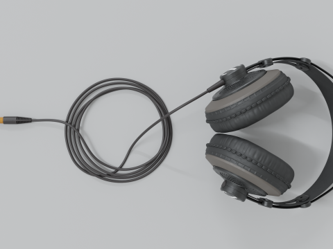 Studio headphones Samson SR 850 3Dモデル