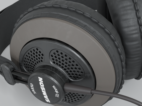 Studio headphones Samson SR 850 3Dモデル