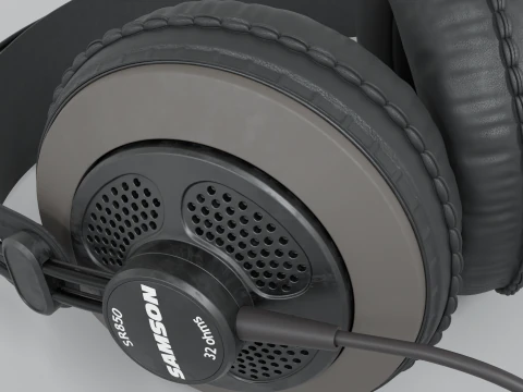 Studio headphones Samson SR 850 3D Model