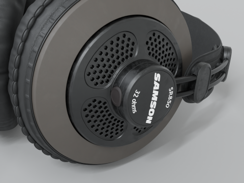 Studio headphones Samson SR 850 3Dモデル