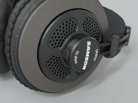 Studio headphones Samson SR 850 3D Model