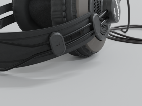 Studio headphones Samson SR 850 3Dモデル