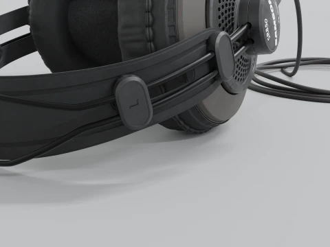 Studio headphones Samson SR 850 3D Model