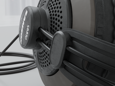 Studio headphones Samson SR 850 3Dモデル