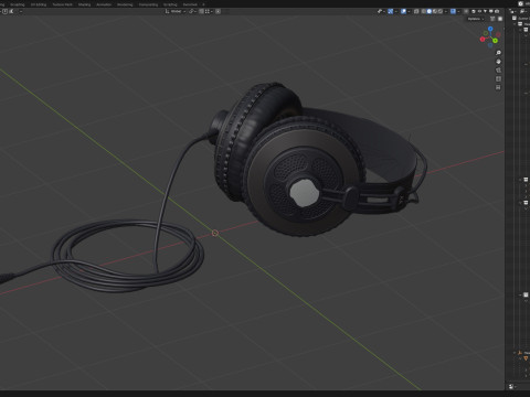 Studio headphones Samson SR 850 3Dモデル