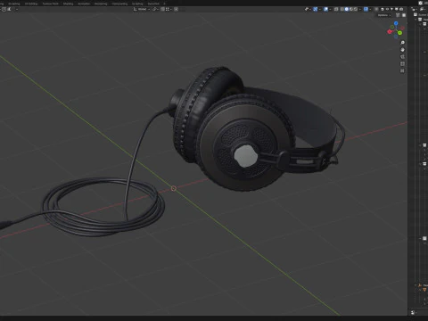 Studio headphones Samson SR 850 3D Model