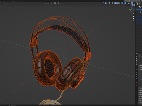 Studio headphones AKG K72 3Dモデル