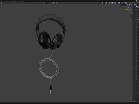 Studio headphones AKG K72 3Dモデル