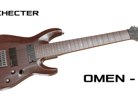 Schecter OMEN-8 Electric Guitar 3Dモデル