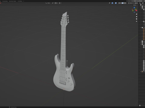 Schecter OMEN-8 Electric Guitar 3Dモデル
