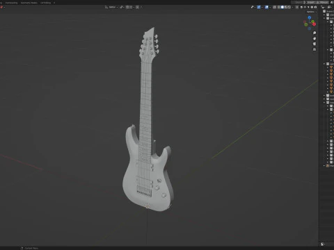 Schecter OMEN-8 Electric Guitar 3D Model