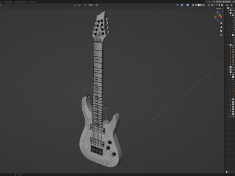Schecter OMEN-8 Electric Guitar 3Dモデル