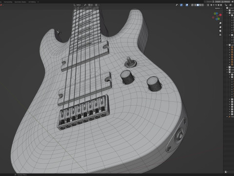 Schecter OMEN-8 Electric Guitar 3Dモデル