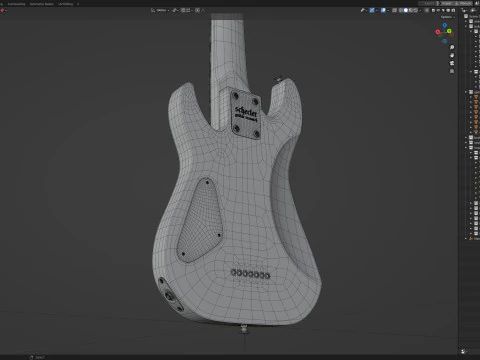 Schecter OMEN-8 Electric Guitar 3D Model