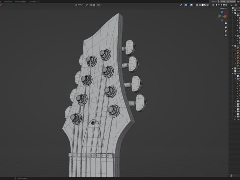Schecter OMEN-8 Electric Guitar 3Dモデル